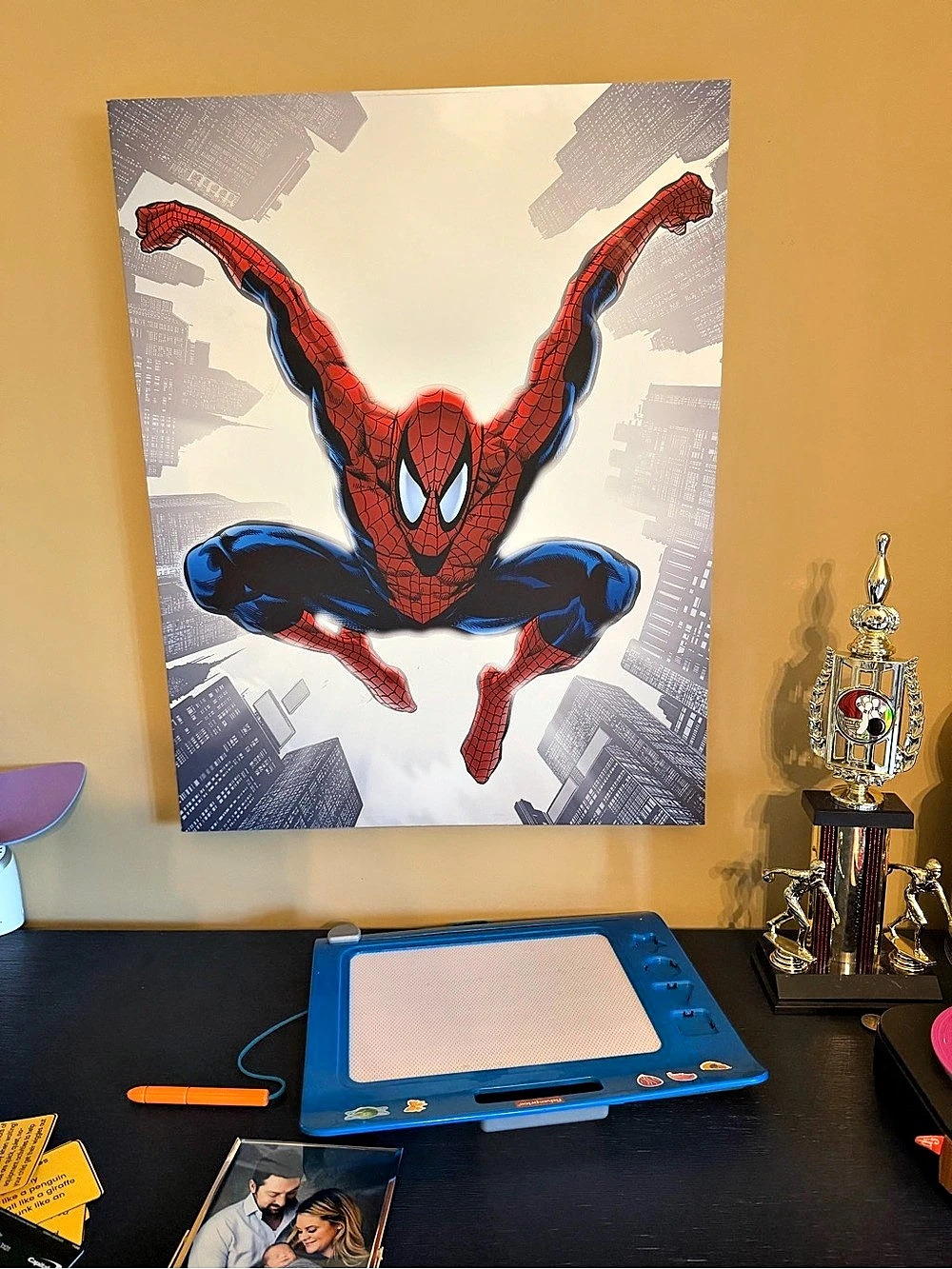 Spider-Man Wall Art in White & Red